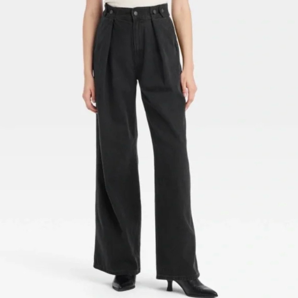 NWOT Universal Thread Black Straight Leg Adjustable Pants